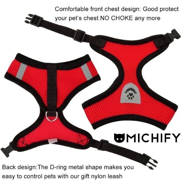 Arnés ajustable de malla poliéster para Gatos - Imagen 4