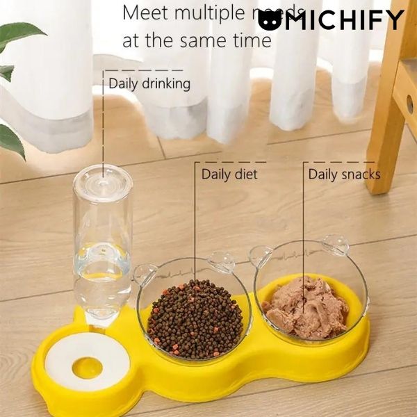 Bowl 3 en 1 - Doble taza + agua